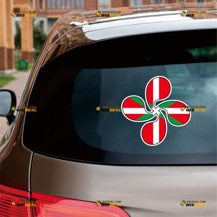 Lauburu Sticker Decal Vinyl Basque Cross Spain Spanish – For Car Truck Bumper Bike Laptop – Custom, Choose Size, Reflective or Glossy