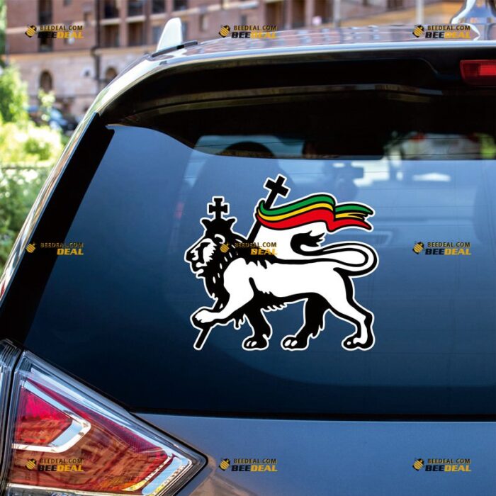 Lion Of Judah Sticker Decal Vinyl Rasta Rastafari Jamaica – For Car Truck Bumper Bike Laptop – Custom, Choose Size, Reflective or Glossy 72030046