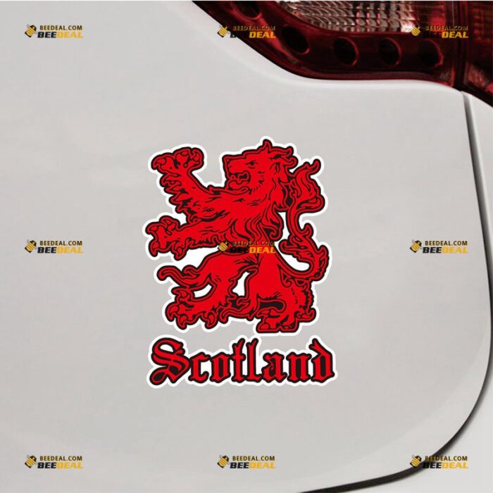 Lion Rampant Sticker Decal Vinyl Scottish Scotland – For Car Truck Bumper Bike Laptop – Custom, Choose Size, Reflective or Glossy 72030054