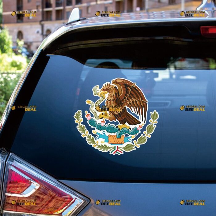 Mexico Sticker Decal Vinyl Mexican Eagle Coat Of Arms – For Car Truck Bumper Bike Laptop – Custom, Choose Size, Reflective or Glossy 72030005