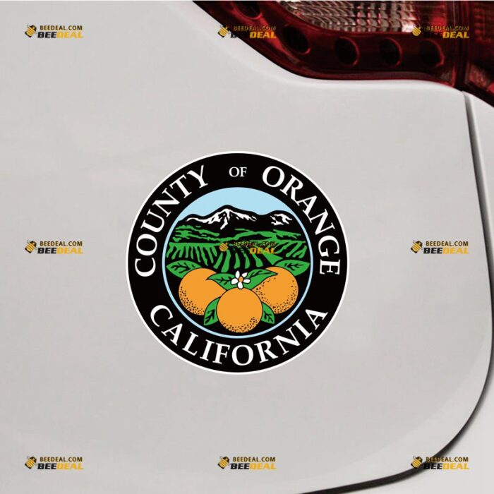 Orange County Seal Sticker Decal Vinyl California – For Car Truck Bumper Bike Laptop – Custom, Choose Size, Reflective or Glossy 72032143