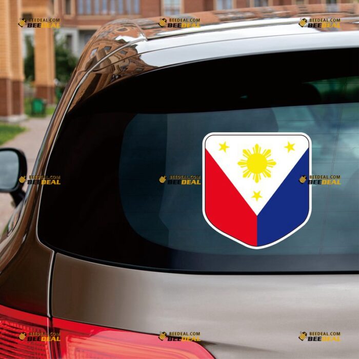 Philippines Flag Sticker Decal Vinyl Shield – For Car Truck Bumper Bike Laptop – Custom, Choose Size, Reflective or Glossy 73032351