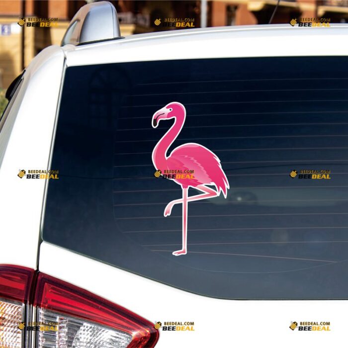 Pink Flamingo Sticker Decal Vinyl, Florida Bird – For Car Truck Bumper Bike Laptop – Custom, Choose Size, Reflective or Glossy 72531503