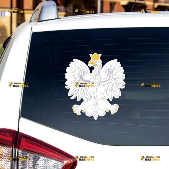 Polish Eagle Sticker Decal Vinyl, Poland Coat Of Arms Polska Herb Polski – For Car Truck Bumper Bike Laptop – Custom, Choose Size, Reflective or Glossy 72030049