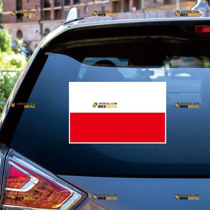 Polish Flag Sticker Decal Vinyl Poland Polska – For Car Truck Bumper Bike Laptop – Custom, Choose Size, Reflective or Glossy 72032145