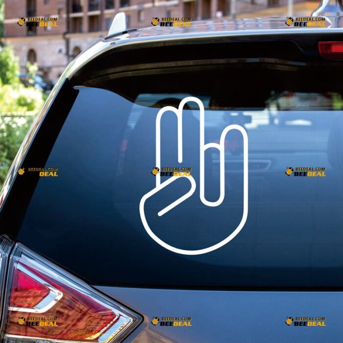 Shocker Hand Sticker Decal Vinyl, Hand Gesture – For Car Truck Bumper Bike Laptop – Custom, Choose Size Color – Die Cut No Background 7630845