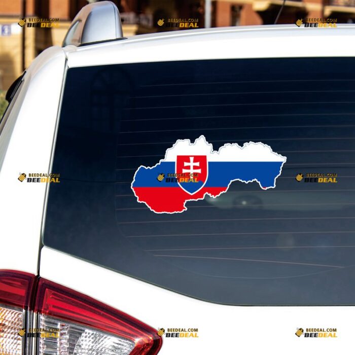 Slovak Sticker Decal Vinyl, Slovakia Flag And Map – For Car Truck Bumper Bike Laptop – Custom, Choose Size, Reflective or Glossy 71932326