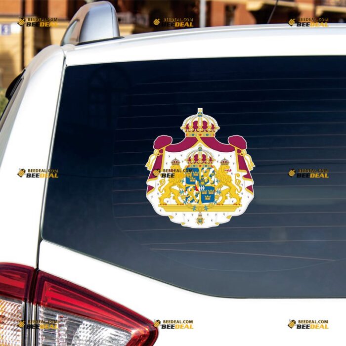 Sweden Sticker Decal Vinyl, Swedish Coat Of Arms – For Car Truck Bumper Bike Laptop – Custom, Choose Size, Reflective or Glossy 71632146