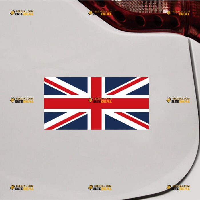 Union Jack Sticker Decal Vinyl UK British Flag – For Car Truck Bumper Bike Laptop – Custom, Choose Size, Reflective or Glossy 72032259