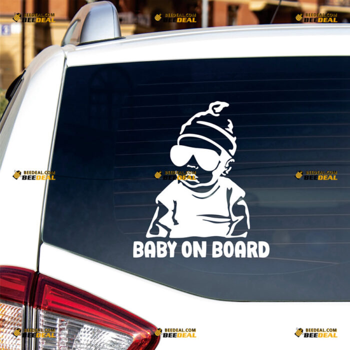 Baby On Board Sticker Decal Vinyl Carlos Hangover – For Car Truck Bumper Window – Custom, Choose Size Color – Die Cut No Background