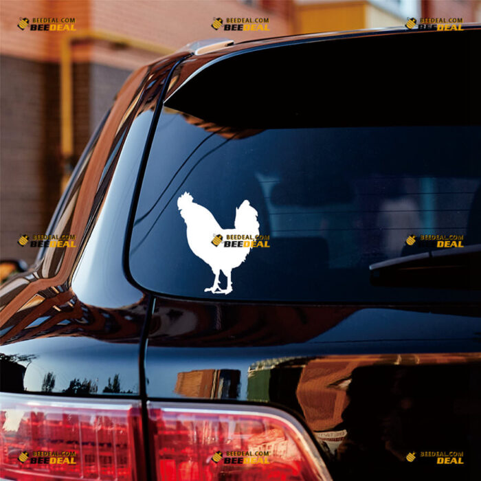 Chicken Sticker Decal Vinyl Rooster Silhouette – For Car Truck Bumper Bike Laptop – Custom, Choose Size Color – Die Cut No Background 82531439