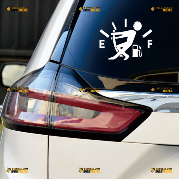 Gas Gauge Empty Sticker Decal Vinyl High Gas Consumption Fuel Pulling, Funny – For Car Truck Bumper Window – Custom, Choose Size Color – Die Cut No Background 82231458