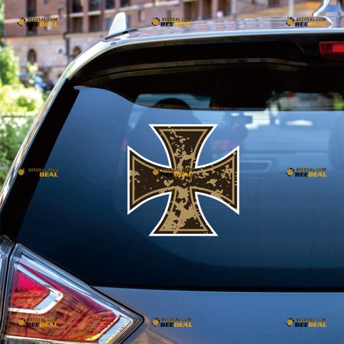 Iron Cross Sticker Decal Vinyl German Army – For Car Truck Bumper Bike Laptop – Custom, Choose Size, Reflective or Glossy 73130042