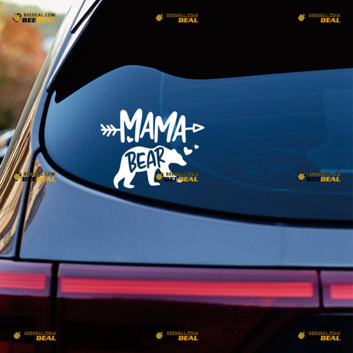 Mama Bear Sticker Decal Vinyl Love Arrow Heart – For Car Truck Bumper Bike Laptop – Custom, Choose Size Color – Die Cut No Background 82531541