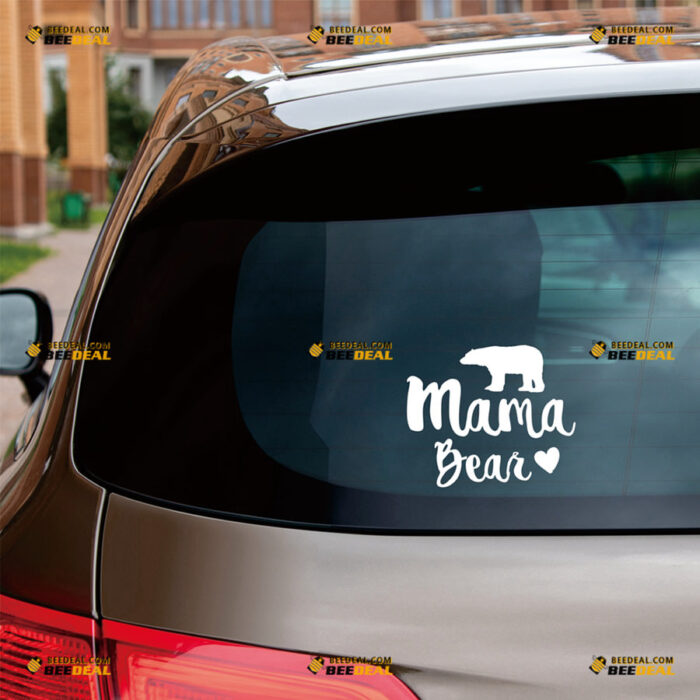 Mama Bear Sticker Decal Vinyl Love Heart – For Car Truck Bumper Bike Laptop – Custom, Choose Size Color – Die Cut No Background 82231530