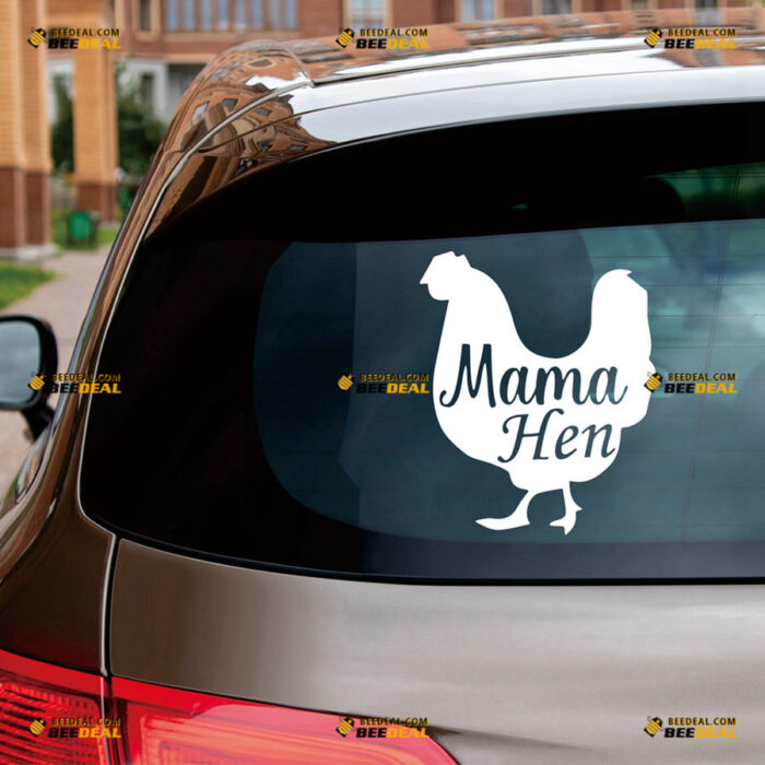 Mama Hen Sticker Decal Vinyl Chicken – For Car Truck Bumper Bike Laptop – Custom, Choose Size Color – Die Cut No Background 81531501