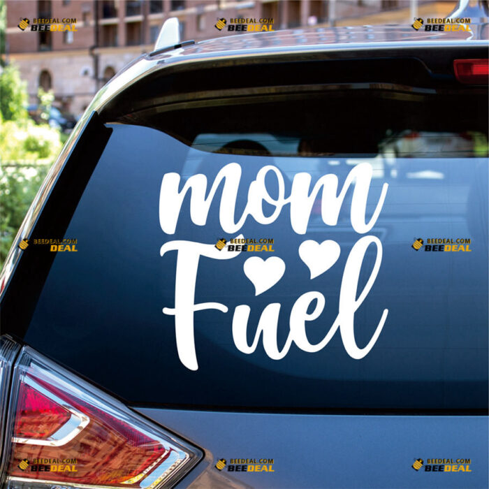 Mom Fuel Sticker Decal Vinyl Heart, Momlife – For Car Truck Bumper Bike Laptop – Custom, Choose Size Color – Die Cut No Background 81831402