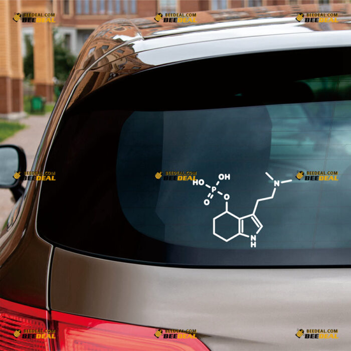 Mushroom Psilocybin Molecule Formula Sticker Decal Vinyl – For Car Truck Bumper Bike Laptop – Custom, Choose Size Color – Die Cut No Background 82531328