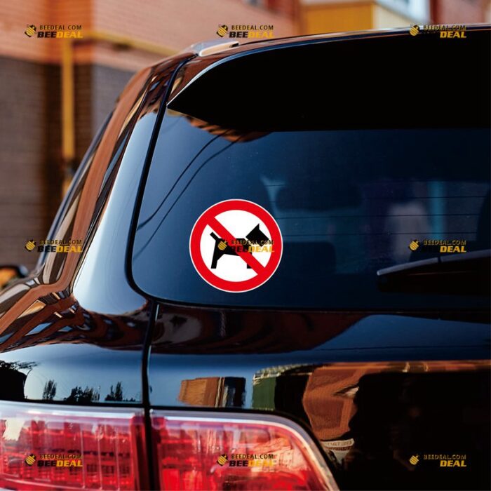 No Dog In Car Sticker Decal Vinyl Sign Reminder – Custom, Choose Size, Reflective or Glossy 73130047