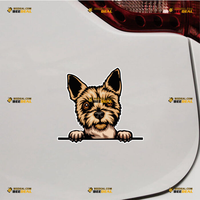 Peeking Yorkshire Terrier Dog Sticker Decal Vinyl Car Truck Rear Windshield – For Car Truck Bumper Window – Custom, Choose Size, Reflective or Glossy 82231103