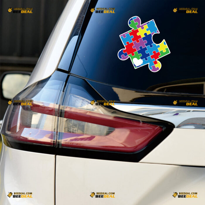 Autism Awareness Puzzle Piece Sticker Decal Vinyl Autistic Heart – Custom, Choose Size, Reflective or Glossy 83131328