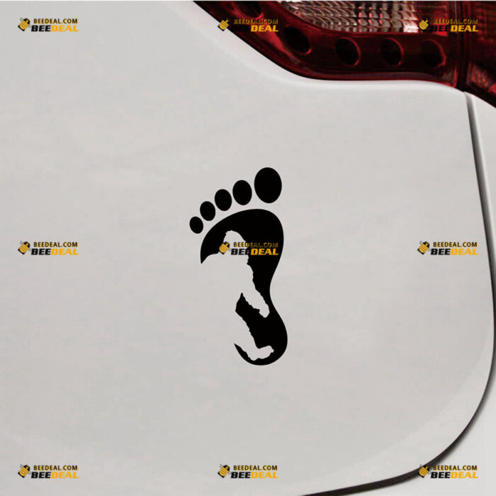 Bigfoot Sasquatch Sticker Decal Vinyl Foot Outline Shape – For Car Truck Bumper Bike Laptop – Custom, Choose Size Color – Die Cut No Background 90731545