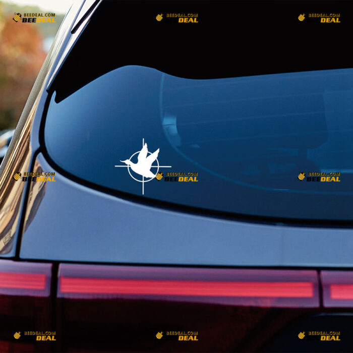 Scope Crosshair Flying Duck Sticker Decal Vinyl Target Aim Hunting Life – For Car Truck Bumper Bike Laptop – Custom, Choose Size Color – Die Cut No Background 9131043