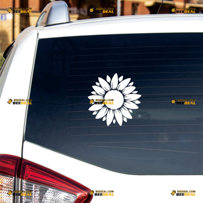 Sunflower Flower Sticker Decal Vinyl Helianthus Floral – For Car Truck Bumper Bike Laptop – Custom, Choose Size Color – Die Cut No Background 92031032