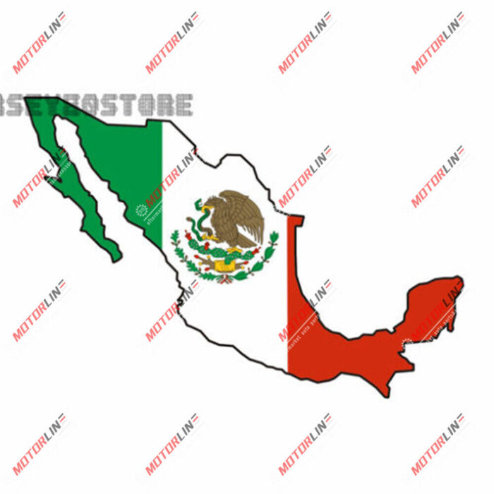 Mexico Mexican Map Flag Coat of arms Decal Sticker Car Vinyl Reflective Glossy