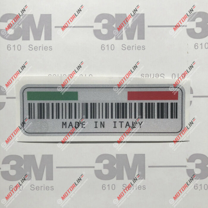 Made in Italy barcode Italian Flag Decal Sticker Car Vinyl reflective Glossy