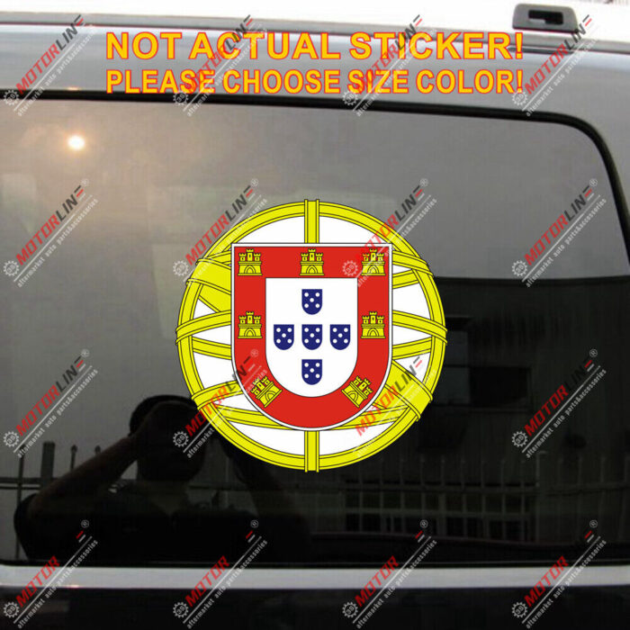 Portugal Portuguese Flag Decal Sticker Car Vinyl reflective Glossy roundel b