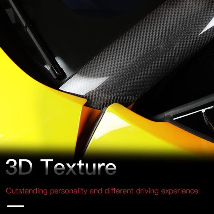 JSWAN Real Carbon Fiber Front Windshield A-Pillar Decoration Panel Cover for GR Supra A90 2019-2023 Car Decoration Stickers