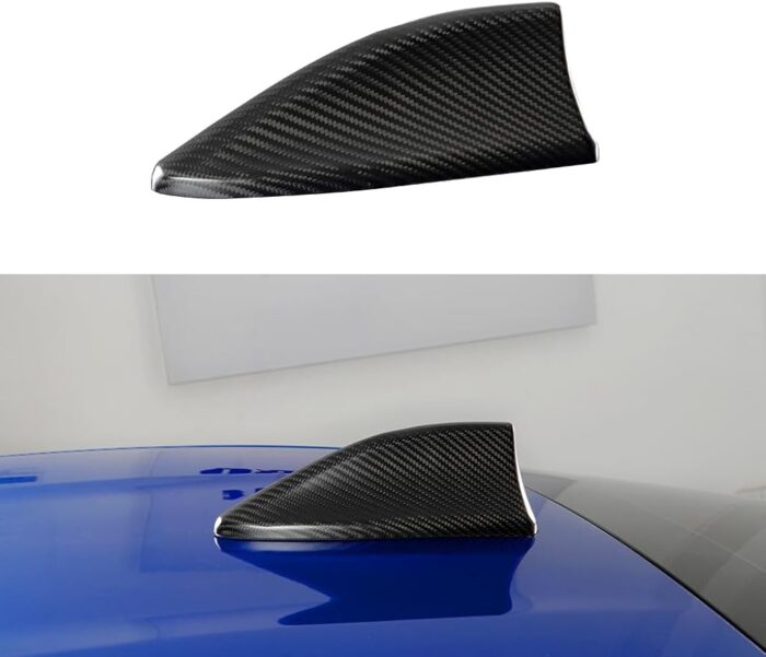 JSWAN Real Carbon Fiber Car Roof Shark Fin Antenna Base Cover for Subaru BRZ FRS GR86 Roof Aerial Radio Signal Base Car Exterior Accessories (Matte Black)