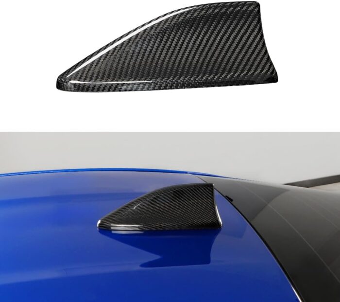 JSWAN Real Carbon Fiber Car Roof Shark Fin Antenna Base Cover for Subaru BRZ FRS GR86 Roof Aerial Radio Signal Base Car Exterior Accessories (Matte Black)