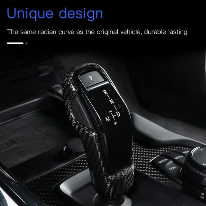 JSWAN Carbon Fiber Gear Shifter Knob Cover for GR Supra A90 2019-2023 Shift Head Shifter Trim Panel Sticker Car Interior Accessories