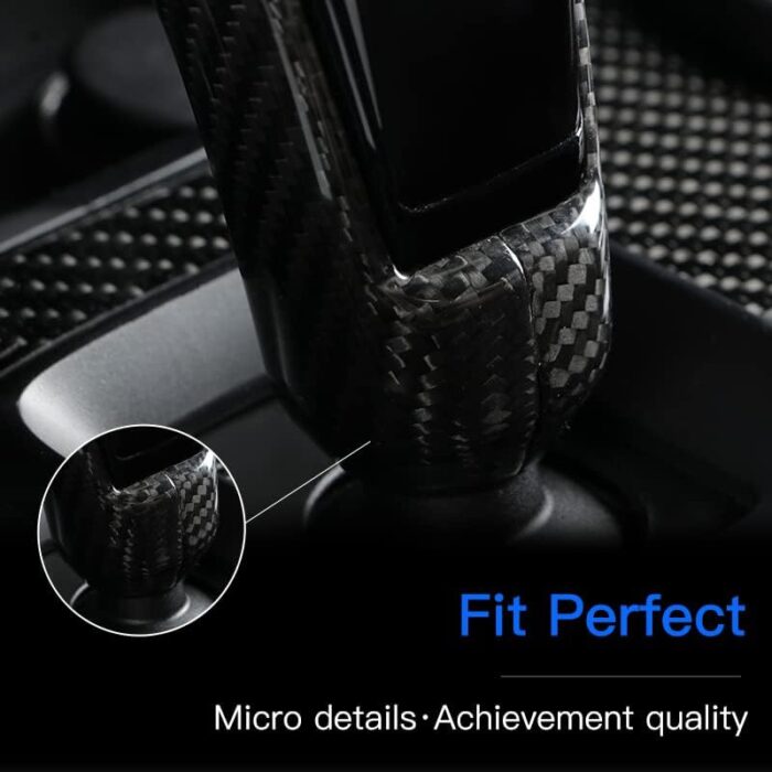 JSWAN Carbon Fiber Gear Shifter Knob Cover for GR Supra A90 2019-2023 Shift Head Shifter Trim Panel Sticker Car Interior Accessories