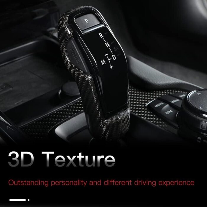 JSWAN Carbon Fiber Gear Shifter Knob Cover for GR Supra A90 2019-2023 Shift Head Shifter Trim Panel Sticker Car Interior Accessories