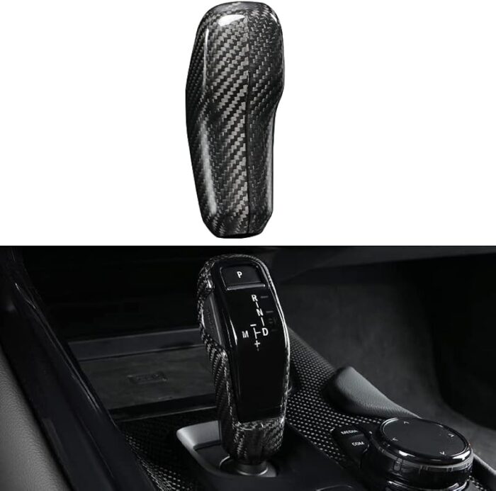 JSWAN Carbon Fiber Gear Shifter Knob Cover for GR Supra A90 2019-2023 Shift Head Shifter Trim Panel Sticker Car Interior Accessories