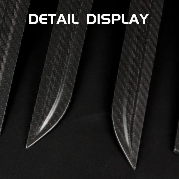 JSWAN 4Pcs Carbon Fiber Door Handle Wrap Trim Cover for Tesla Model X 2019-2022 Door Handle Cover Stickers, Car Door Handle Protection Wrap Decal Strip (Bright Black)