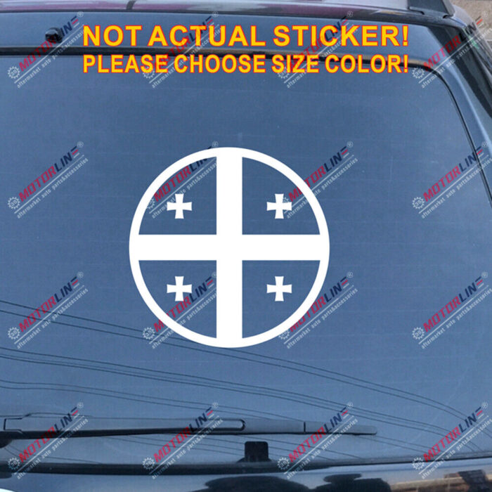 Georgia Republic Country Flag Decal Sticker Car Vinyl pick size color round