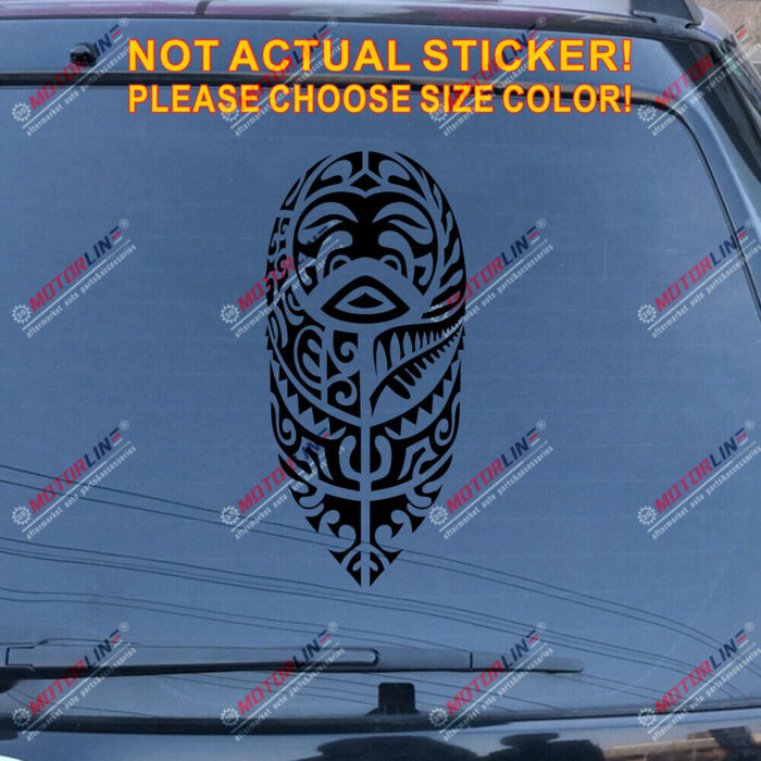 Hawaii Tribal Decal Sticker Hawaiian HI Car Vinyl pick size color no bkgrd a