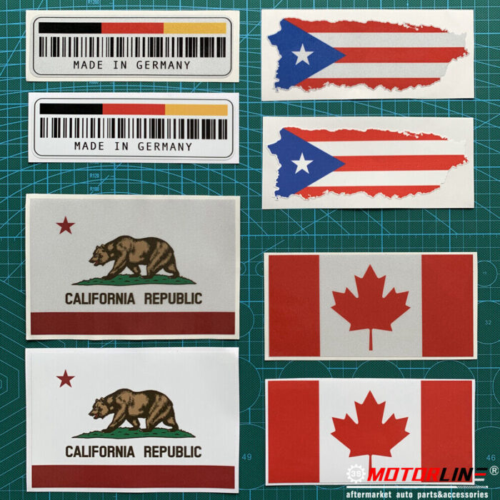 California Flag Cali Republic word Decal Sticker Car Vinyl reflective glossy