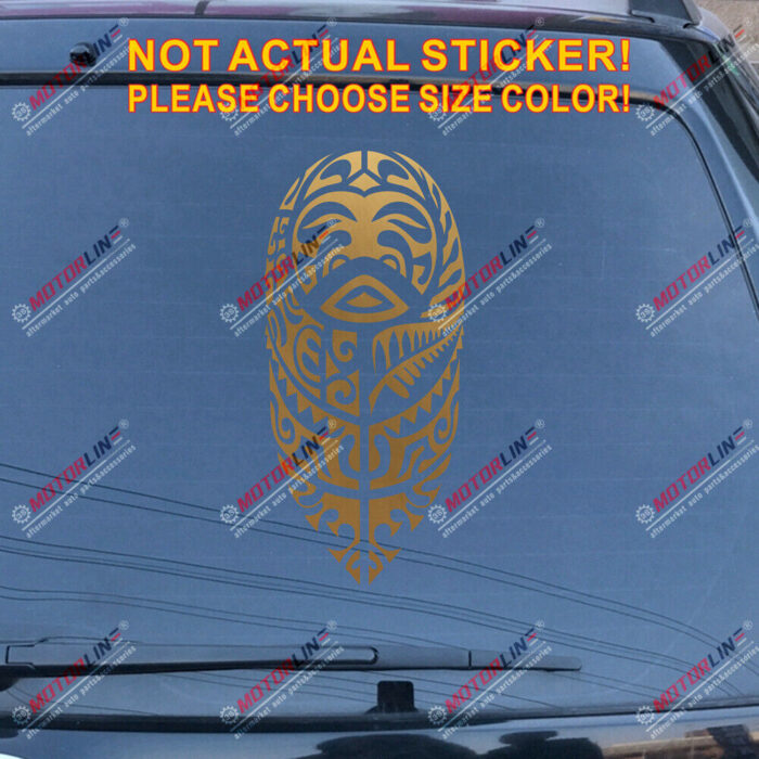 Hawaii Tribal Decal Sticker Hawaiian HI Car Vinyl pick size color no bkgrd a