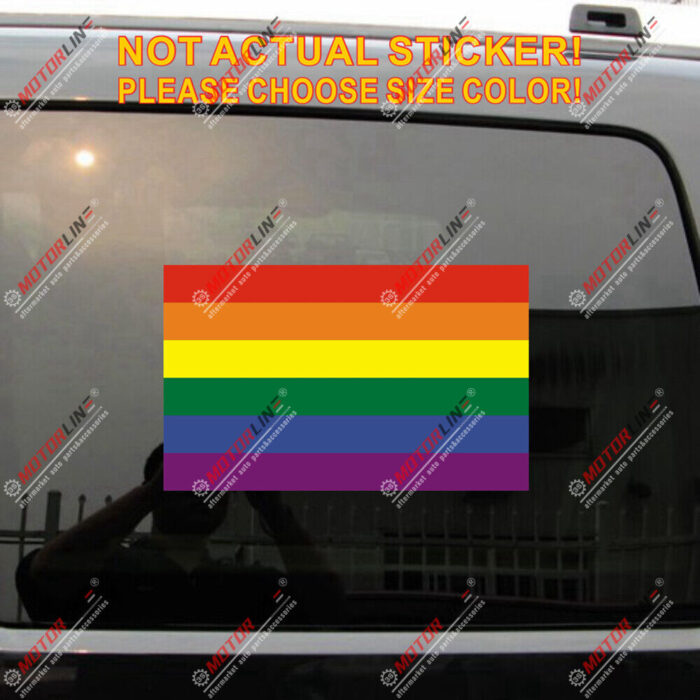 Rainbow Gay Pride Movement Flag Decal Sticker Car Vinyl reflective glossy