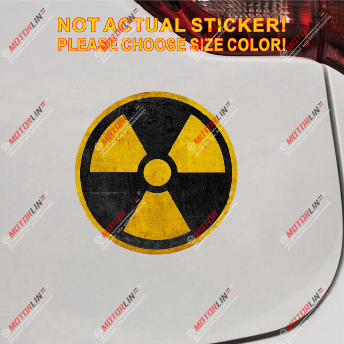 Nuclear Radiation Radioactive Zombie Decal Sticker Vinyl Reflective distressed