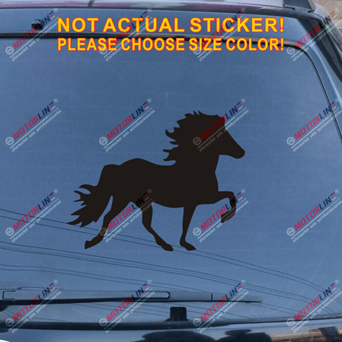 Icelandic Horse Decal Sticker Iceland Car Vinyl pick size color no bkgrd b