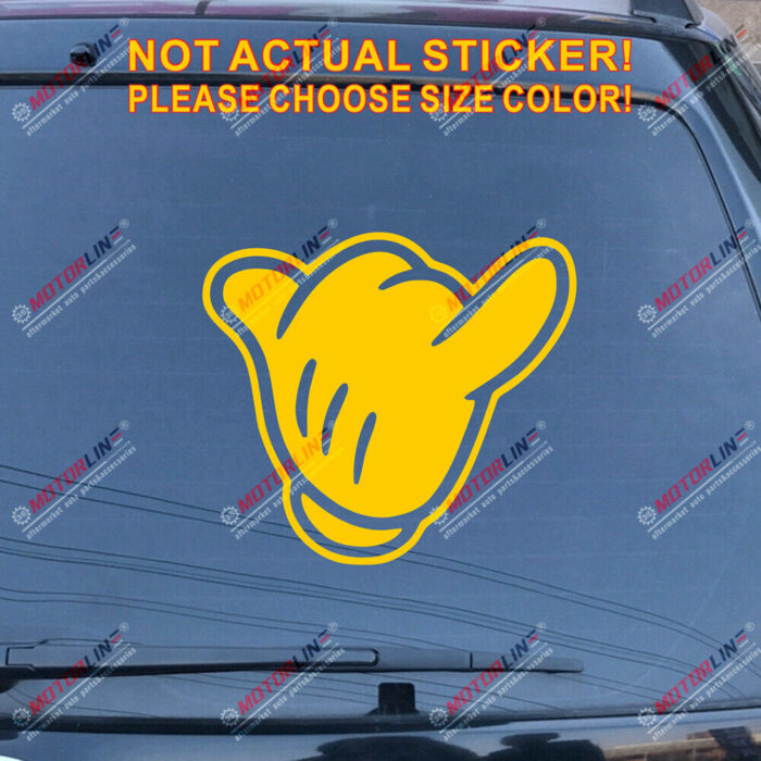 Shaka Loose Hand Gesture Decal Sticker Car Vinyl pick size color style d