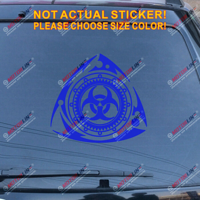 Rotary Engine Biohazard Wankel Decal Sticker Car Vinyl fit for Mazda 3 6 RX7 RX8