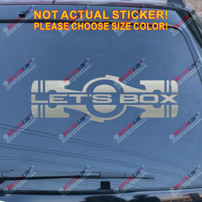 Let's Box Boxer Flat Engine Fit for Subaru Decal Sticker Car Vinyl b