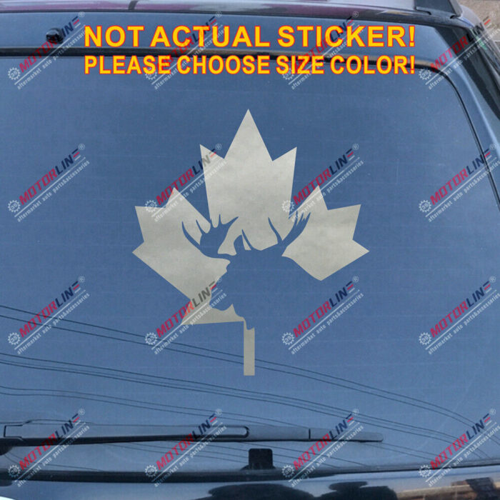 Canadian Moose Maple Leaf Canada Decal Sticker Car Vinyl pick size color